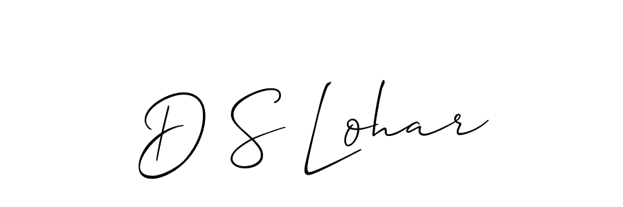 Also we have D S Lohar name is the best signature style. Create professional handwritten signature collection using Allison_Script autograph style. D S Lohar signature style 2 images and pictures png