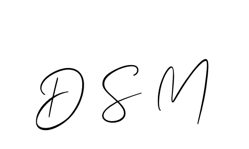 Also we have D S M name is the best signature style. Create professional handwritten signature collection using Allison_Script autograph style. D S M signature style 2 images and pictures png