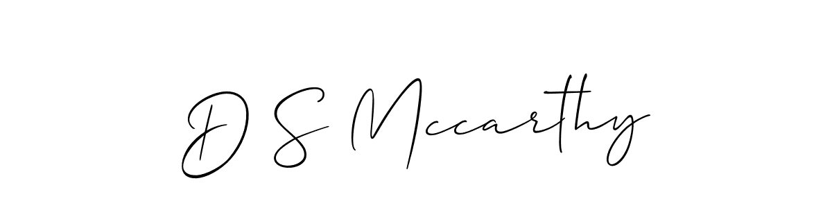 The best way (Allison_Script) to make a short signature is to pick only two or three words in your name. The name D S Mccarthy include a total of six letters. For converting this name. D S Mccarthy signature style 2 images and pictures png