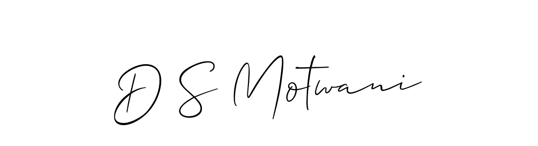 Make a beautiful signature design for name D S Motwani. With this signature (Allison_Script) style, you can create a handwritten signature for free. D S Motwani signature style 2 images and pictures png