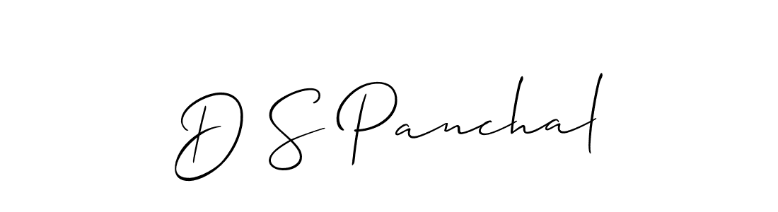 Use a signature maker to create a handwritten signature online. With this signature software, you can design (Allison_Script) your own signature for name D S Panchal. D S Panchal signature style 2 images and pictures png