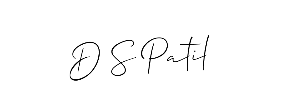 How to make D S Patil signature? Allison_Script is a professional autograph style. Create handwritten signature for D S Patil name. D S Patil signature style 2 images and pictures png