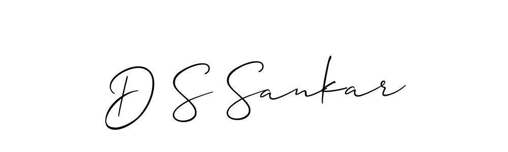 The best way (Allison_Script) to make a short signature is to pick only two or three words in your name. The name D S Sankar include a total of six letters. For converting this name. D S Sankar signature style 2 images and pictures png