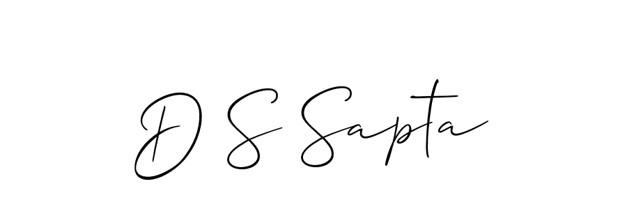 You should practise on your own different ways (Allison_Script) to write your name (D S Sapta) in signature. don't let someone else do it for you. D S Sapta signature style 2 images and pictures png