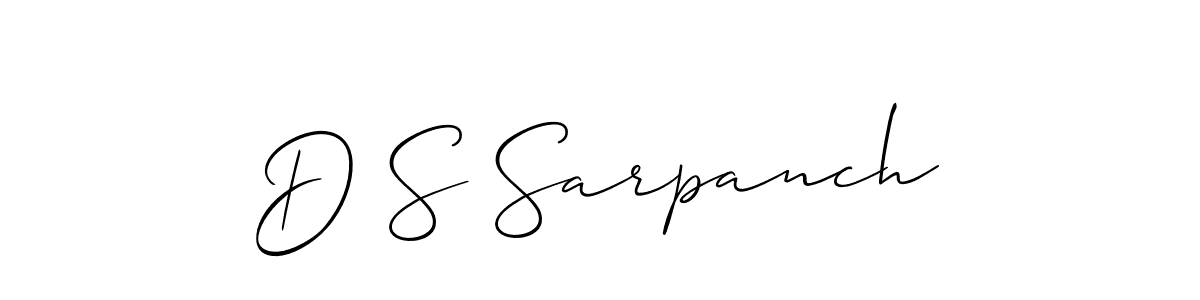 How to Draw D S Sarpanch signature style? Allison_Script is a latest design signature styles for name D S Sarpanch. D S Sarpanch signature style 2 images and pictures png