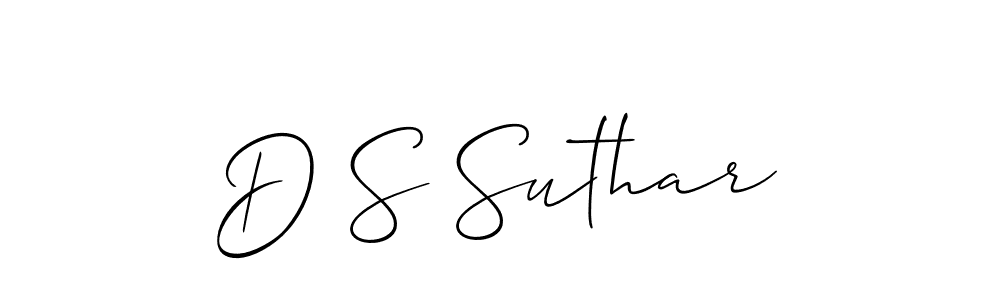 Also we have D S Suthar name is the best signature style. Create professional handwritten signature collection using Allison_Script autograph style. D S Suthar signature style 2 images and pictures png