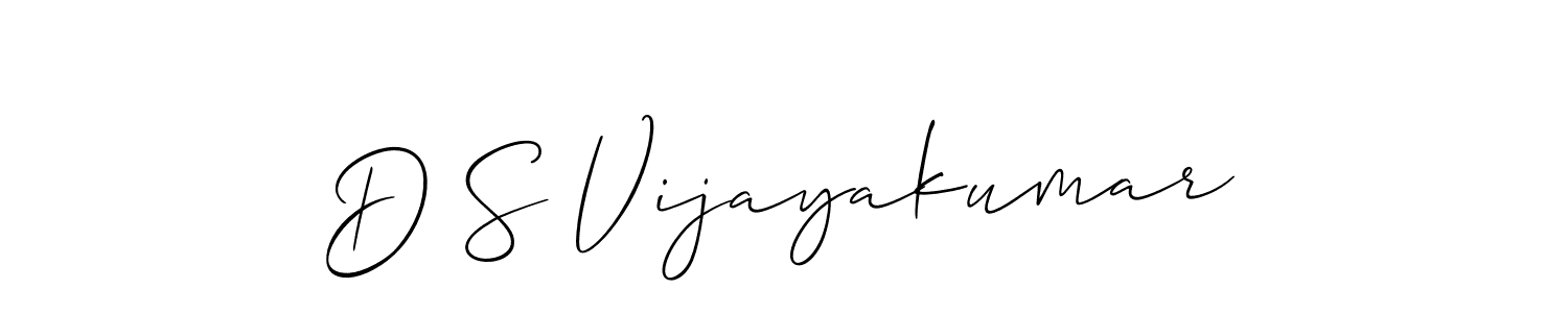 Create a beautiful signature design for name D S Vijayakumar. With this signature (Allison_Script) fonts, you can make a handwritten signature for free. D S Vijayakumar signature style 2 images and pictures png