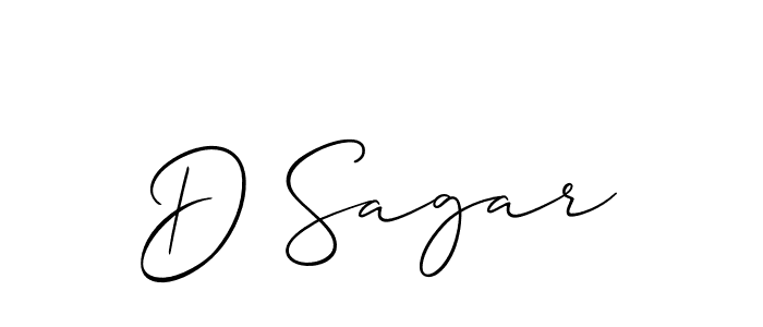 Also we have D Sagar name is the best signature style. Create professional handwritten signature collection using Allison_Script autograph style. D Sagar signature style 2 images and pictures png