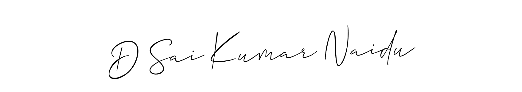 This is the best signature style for the D Sai Kumar Naidu name. Also you like these signature font (Allison_Script). Mix name signature. D Sai Kumar Naidu signature style 2 images and pictures png