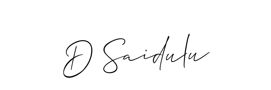 Best and Professional Signature Style for D Saidulu. Allison_Script Best Signature Style Collection. D Saidulu signature style 2 images and pictures png