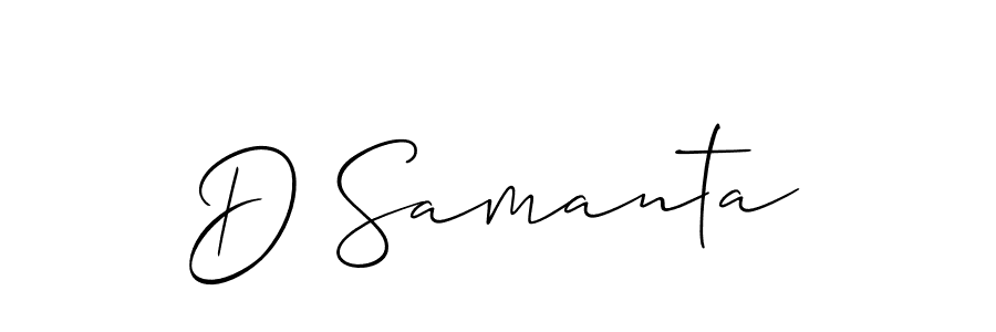 Create a beautiful signature design for name D Samanta. With this signature (Allison_Script) fonts, you can make a handwritten signature for free. D Samanta signature style 2 images and pictures png