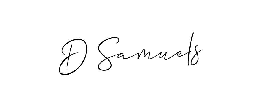 How to make D Samuels signature? Allison_Script is a professional autograph style. Create handwritten signature for D Samuels name. D Samuels signature style 2 images and pictures png