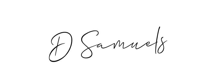 Allison_Script is a professional signature style that is perfect for those who want to add a touch of class to their signature. It is also a great choice for those who want to make their signature more unique. Get D Samuels name to fancy signature for free. D Samuels signature style 2 images and pictures png