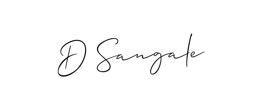 Also You can easily find your signature by using the search form. We will create D Sangale name handwritten signature images for you free of cost using Allison_Script sign style. D Sangale signature style 2 images and pictures png