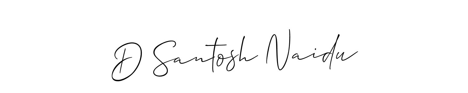 You can use this online signature creator to create a handwritten signature for the name D Santosh Naidu. This is the best online autograph maker. D Santosh Naidu signature style 2 images and pictures png