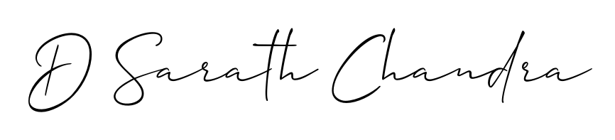 How to make D Sarath Chandra name signature. Use Allison_Script style for creating short signs online. This is the latest handwritten sign. D Sarath Chandra signature style 2 images and pictures png