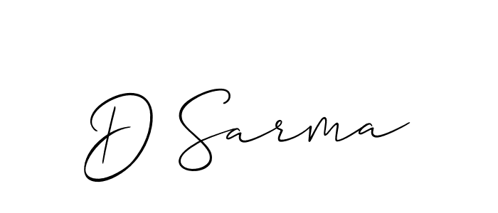 Create a beautiful signature design for name D Sarma. With this signature (Allison_Script) fonts, you can make a handwritten signature for free. D Sarma signature style 2 images and pictures png