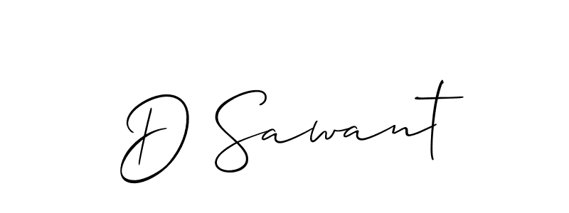 Create a beautiful signature design for name D Sawant. With this signature (Allison_Script) fonts, you can make a handwritten signature for free. D Sawant signature style 2 images and pictures png