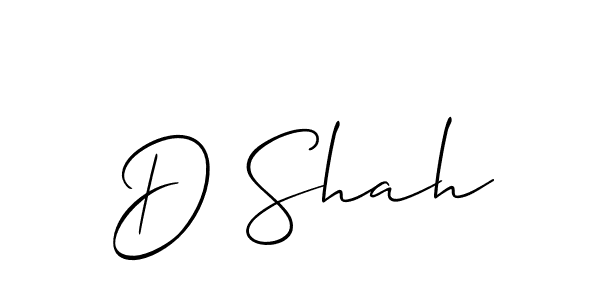 Make a beautiful signature design for name D Shah. With this signature (Allison_Script) style, you can create a handwritten signature for free. D Shah signature style 2 images and pictures png