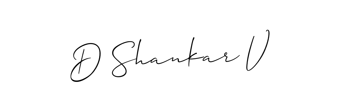 It looks lik you need a new signature style for name D Shankar V. Design unique handwritten (Allison_Script) signature with our free signature maker in just a few clicks. D Shankar V signature style 2 images and pictures png
