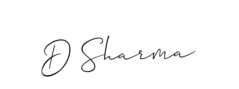 The best way (Allison_Script) to make a short signature is to pick only two or three words in your name. The name D Sharma include a total of six letters. For converting this name. D Sharma signature style 2 images and pictures png