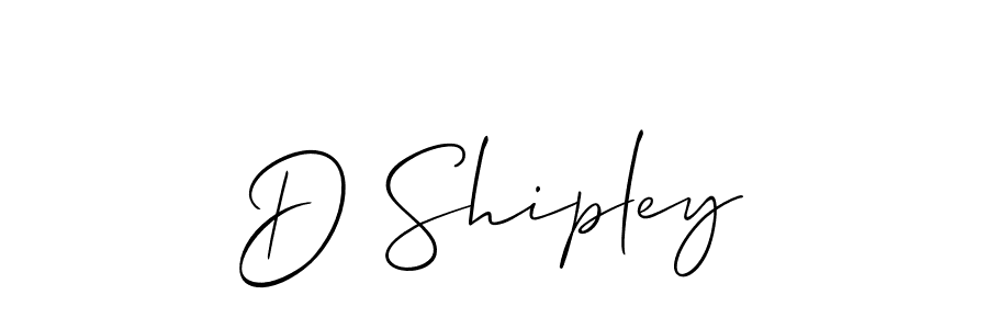 You should practise on your own different ways (Allison_Script) to write your name (D Shipley) in signature. don't let someone else do it for you. D Shipley signature style 2 images and pictures png
