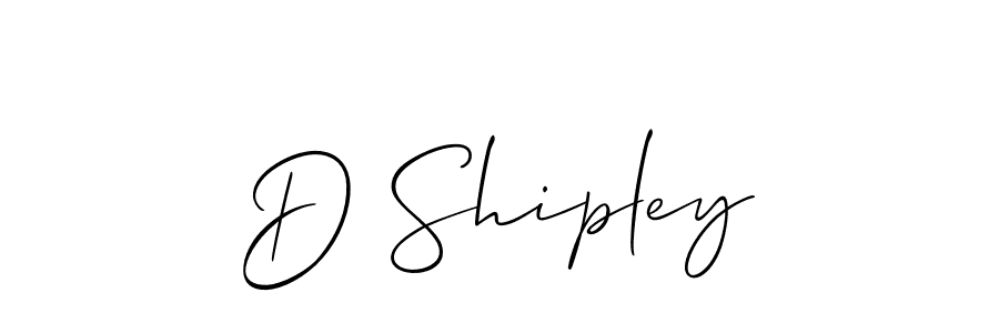 You should practise on your own different ways (Allison_Script) to write your name (D Shipley) in signature. don't let someone else do it for you. D Shipley signature style 2 images and pictures png