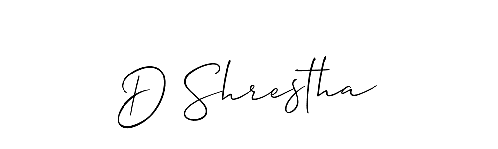 How to make D Shrestha name signature. Use Allison_Script style for creating short signs online. This is the latest handwritten sign. D Shrestha signature style 2 images and pictures png