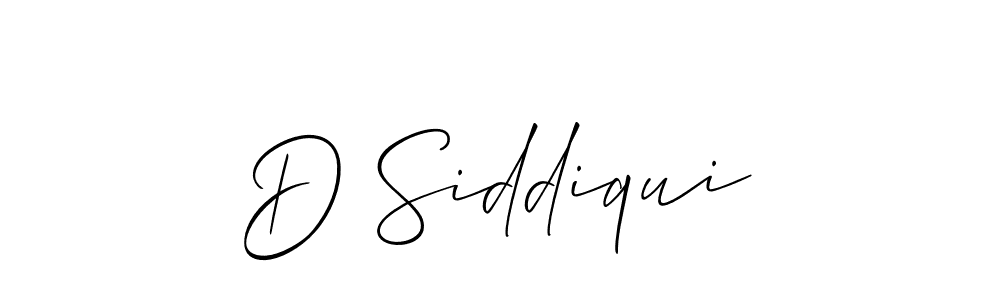 How to make D Siddiqui signature? Allison_Script is a professional autograph style. Create handwritten signature for D Siddiqui name. D Siddiqui signature style 2 images and pictures png