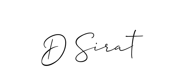if you are searching for the best signature style for your name D Sirat. so please give up your signature search. here we have designed multiple signature styles  using Allison_Script. D Sirat signature style 2 images and pictures png