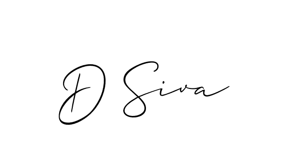 You should practise on your own different ways (Allison_Script) to write your name (D Siva) in signature. don't let someone else do it for you. D Siva signature style 2 images and pictures png