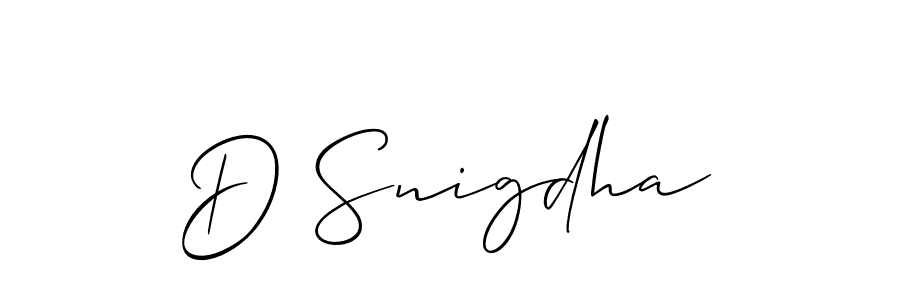 Create a beautiful signature design for name D Snigdha. With this signature (Allison_Script) fonts, you can make a handwritten signature for free. D Snigdha signature style 2 images and pictures png