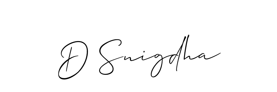 Create a beautiful signature design for name D Snigdha. With this signature (Allison_Script) fonts, you can make a handwritten signature for free. D Snigdha signature style 2 images and pictures png