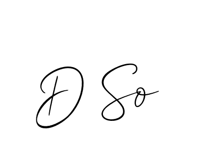 How to make D So name signature. Use Allison_Script style for creating short signs online. This is the latest handwritten sign. D So signature style 2 images and pictures png