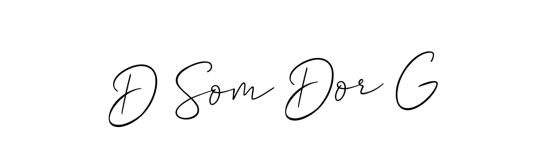 Also we have D Som Dor G name is the best signature style. Create professional handwritten signature collection using Allison_Script autograph style. D Som Dor G signature style 2 images and pictures png