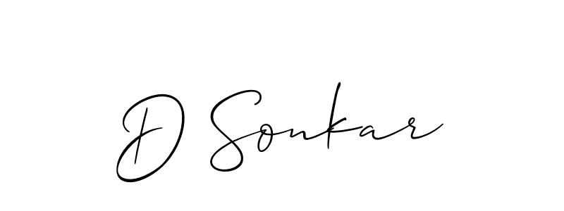 The best way (Allison_Script) to make a short signature is to pick only two or three words in your name. The name D Sonkar include a total of six letters. For converting this name. D Sonkar signature style 2 images and pictures png