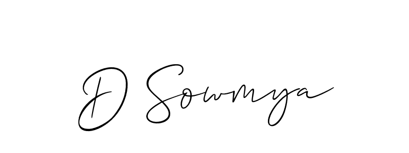 You should practise on your own different ways (Allison_Script) to write your name (D Sowmya) in signature. don't let someone else do it for you. D Sowmya signature style 2 images and pictures png