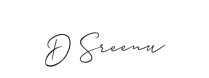 Best and Professional Signature Style for D Sreenu. Allison_Script Best Signature Style Collection. D Sreenu signature style 2 images and pictures png