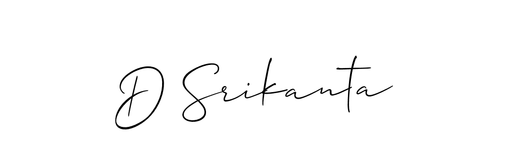 Make a short D Srikanta signature style. Manage your documents anywhere anytime using Allison_Script. Create and add eSignatures, submit forms, share and send files easily. D Srikanta signature style 2 images and pictures png
