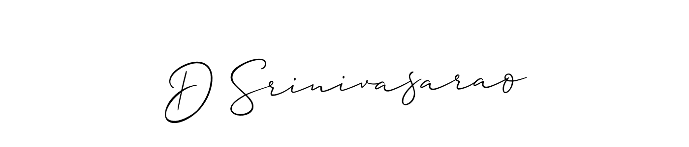 Also You can easily find your signature by using the search form. We will create D Srinivasarao name handwritten signature images for you free of cost using Allison_Script sign style. D Srinivasarao signature style 2 images and pictures png