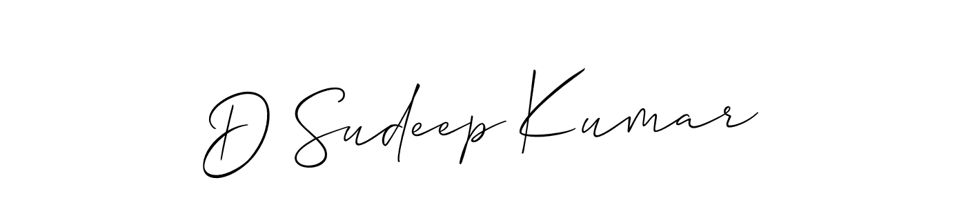 D Sudeep Kumar stylish signature style. Best Handwritten Sign (Allison_Script) for my name. Handwritten Signature Collection Ideas for my name D Sudeep Kumar. D Sudeep Kumar signature style 2 images and pictures png
