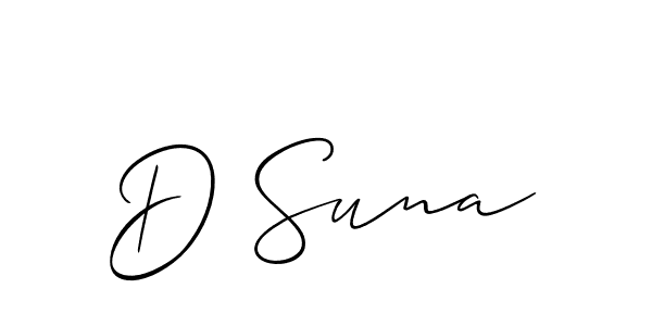 Create a beautiful signature design for name D Suna. With this signature (Allison_Script) fonts, you can make a handwritten signature for free. D Suna signature style 2 images and pictures png