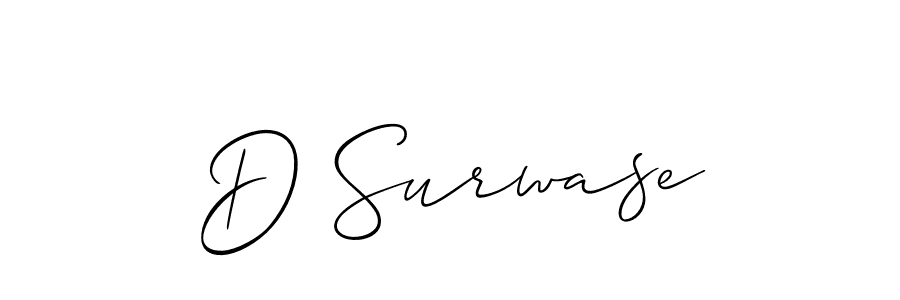 This is the best signature style for the D Surwase name. Also you like these signature font (Allison_Script). Mix name signature. D Surwase signature style 2 images and pictures png