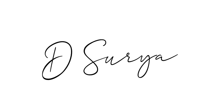 Similarly Allison_Script is the best handwritten signature design. Signature creator online .You can use it as an online autograph creator for name D Surya. D Surya signature style 2 images and pictures png