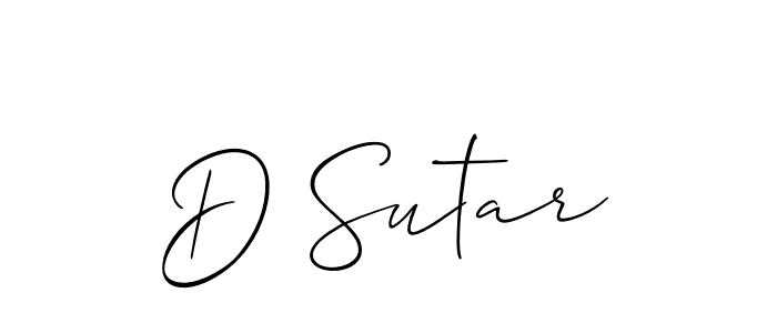 How to make D Sutar name signature. Use Allison_Script style for creating short signs online. This is the latest handwritten sign. D Sutar signature style 2 images and pictures png