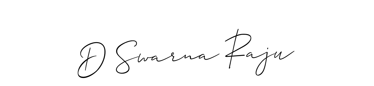 Use a signature maker to create a handwritten signature online. With this signature software, you can design (Allison_Script) your own signature for name D Swarna Raju. D Swarna Raju signature style 2 images and pictures png