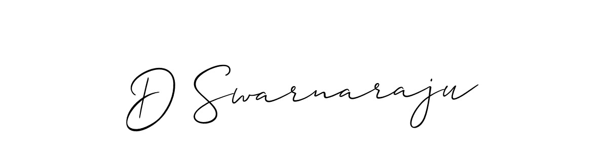 Use a signature maker to create a handwritten signature online. With this signature software, you can design (Allison_Script) your own signature for name D Swarnaraju. D Swarnaraju signature style 2 images and pictures png