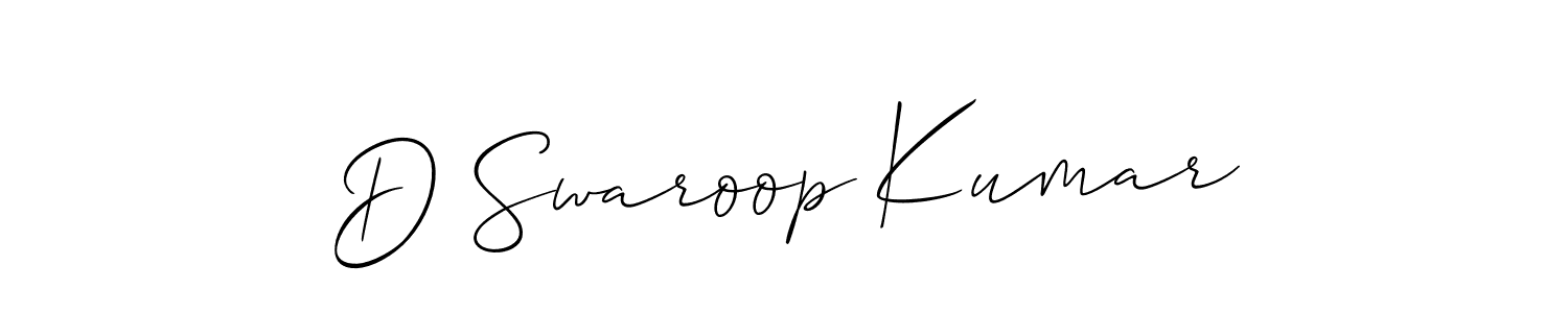 D Swaroop Kumar stylish signature style. Best Handwritten Sign (Allison_Script) for my name. Handwritten Signature Collection Ideas for my name D Swaroop Kumar. D Swaroop Kumar signature style 2 images and pictures png