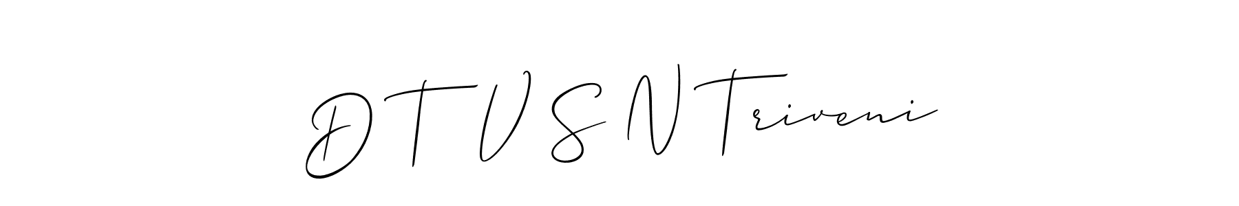 Best and Professional Signature Style for D T  V S N Triveni. Allison_Script Best Signature Style Collection. D T  V S N Triveni signature style 2 images and pictures png