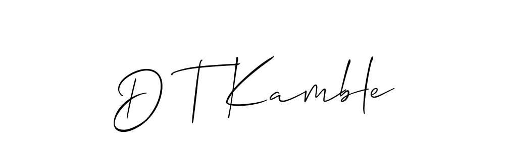 D T Kamble stylish signature style. Best Handwritten Sign (Allison_Script) for my name. Handwritten Signature Collection Ideas for my name D T Kamble. D T Kamble signature style 2 images and pictures png
